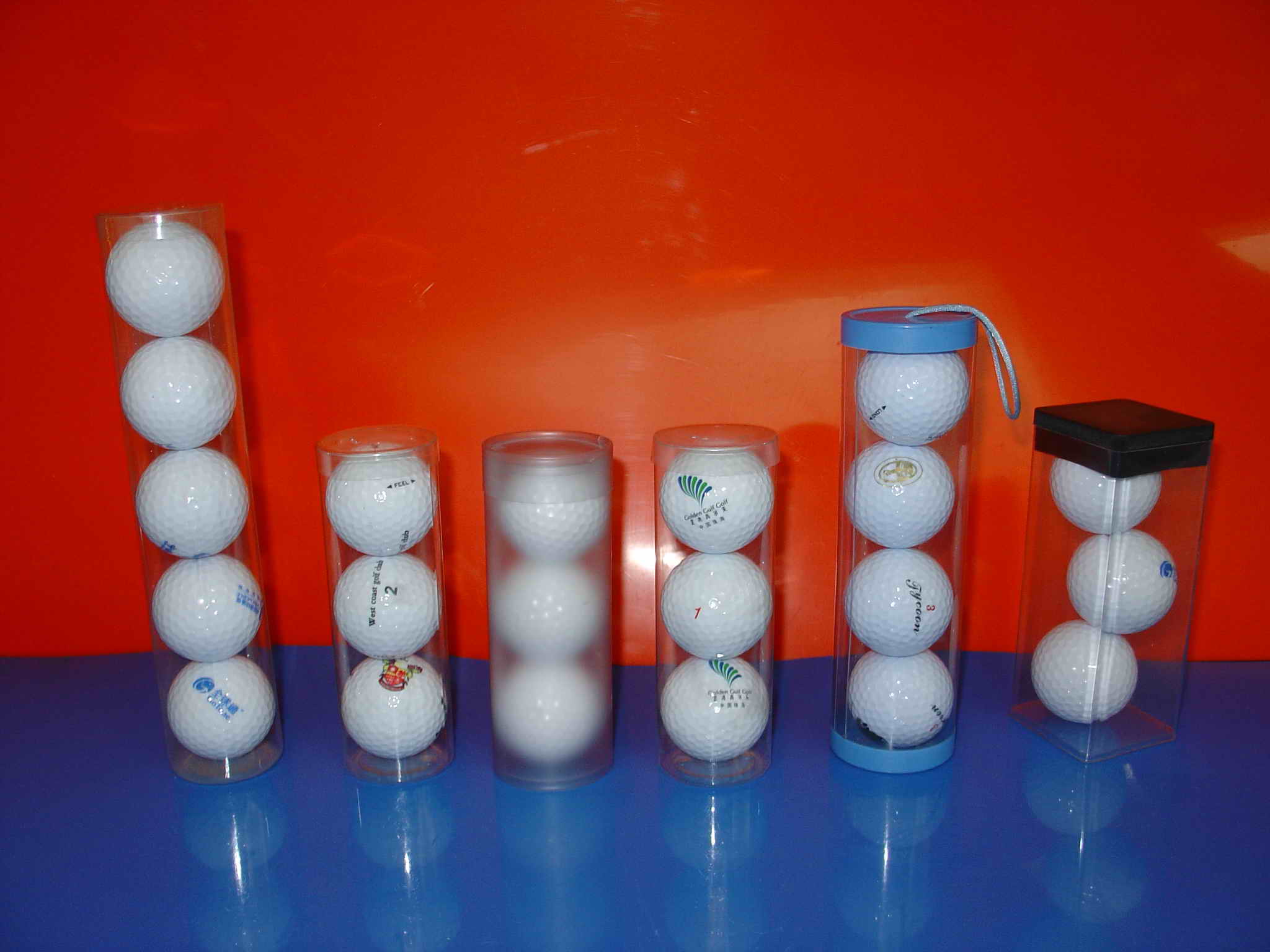 golfball packaging tubes,clear packaging tube for golfballs,pvc golf